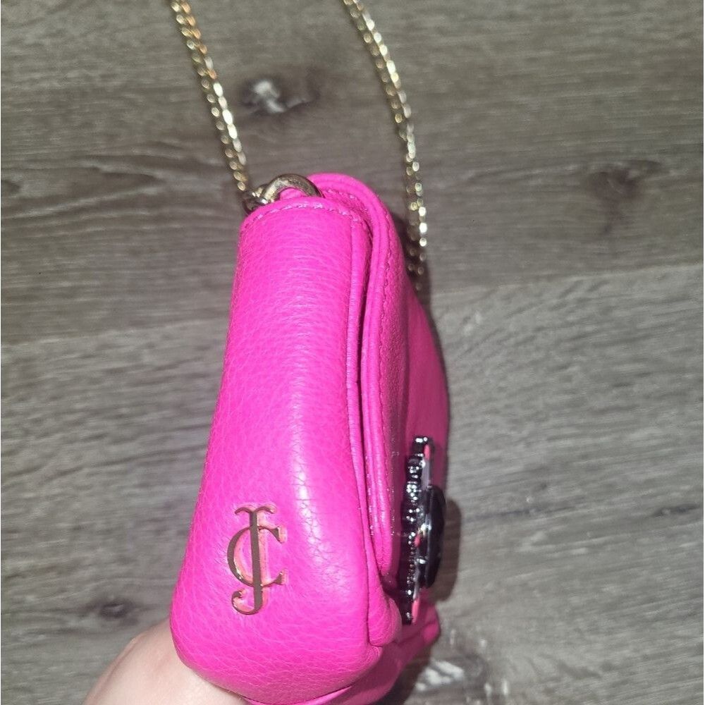 Juicy Couture Leather Pink Mini Chain Link Crossbody Bag - Picture 3 of 8